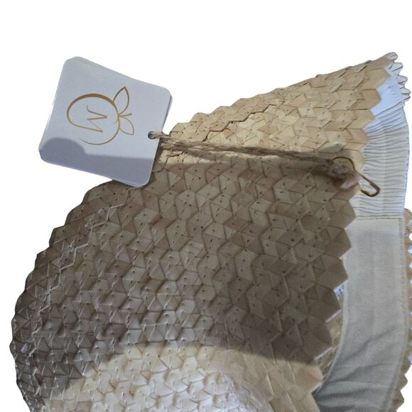 Jodi Melissa Straw Sun Visor Hat With Adjustable Band - Picture 5 of 8